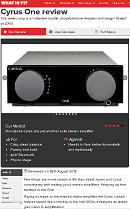 CYRUS ONE - What Hi-Fi review